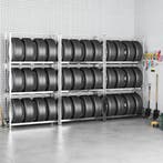 vidaXL Bandenrekken 3-laags 3 st 110x40x200 cm staal, Verzenden, Nieuw