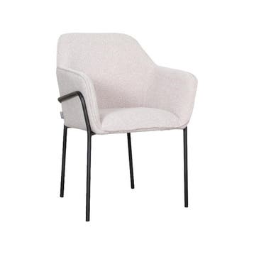 Stoel Dexter | Naturel | Boucle | Zwart Metalen Frame | 2, Verzenden, Nieuw in verpakking