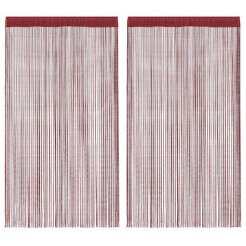 vidaXL Draadgordijnen 140x250 cm wijnrood 2 st, Huis en Inrichting, Verzenden, Nieuw