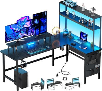 Bureau - Computertafel - Computerbureau - 150x100 cm - Zwart, Huis en Inrichting, Bureaus, Verzenden, Nieuw