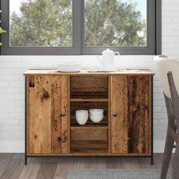 vidaXL Dressoir Oudhout 100 x 35 x 70 cm, Verzenden, Nieuw