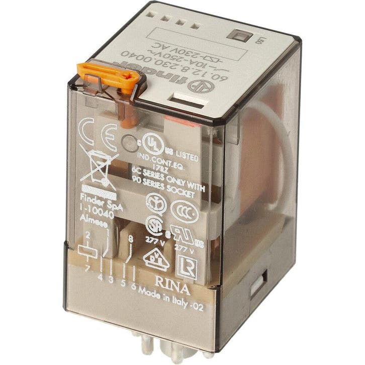 Finder Industrieel Relais 230V AC 10A Dubbele CO Contact -, Doe-het-zelf en Bouw, Elektriciteit en Kabels, Verzenden