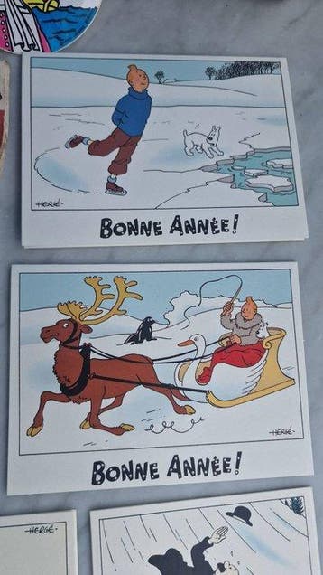 Tintin - Ensemble de 18 objets et documents
