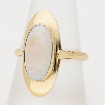 Ring - 14 karaat Geel goud - Opaal, Nieuw