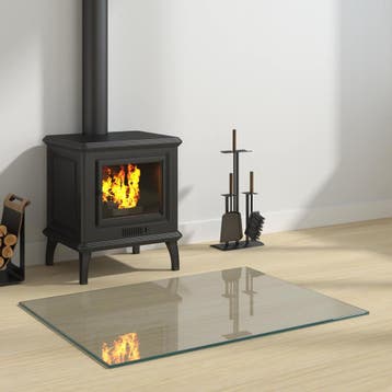 vidaXL Glazen haardplaat Transparant 80 x 60 cm Glas, Verzenden, Nieuw
