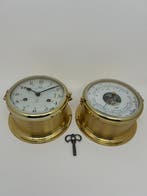 Scheepsklok en barometer set - Schatz - Koper - 1970-1980 -