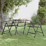 vidaXL Tuintafel 60x60x72 cm metaalgaas antracietkleurig, Tuin en Terras, Verzenden, Nieuw