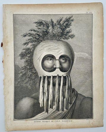 John Webber (1751–1793) - Masked Man of the Sandwich Islands, Antiek en Kunst