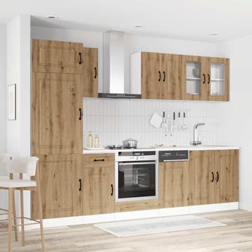 vidaXL 8-delige Keukenkastenset Kalmar bewerkt hout, Verzenden, Nieuw