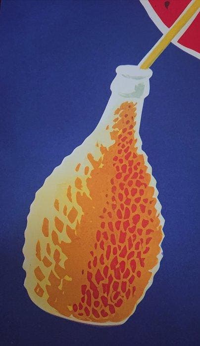 Bernard Villemot - Orangina,póster de Villemot archivo, Antiek en Kunst, Kunst | Tekeningen en Fotografie