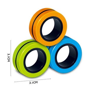 3-Pack Magnetische Ring Fidget Spinner - Anti Stress Hand, Verzenden