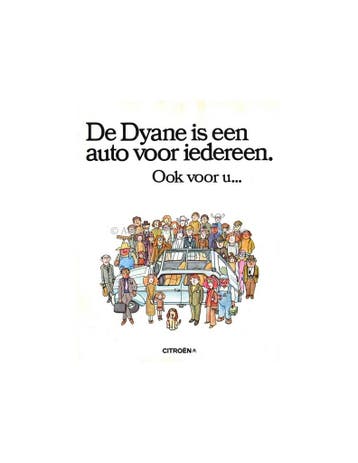 1971 CITROEN DYANE BROCHURE NEDERLANDS, Ophalen of Verzenden, Nieuw