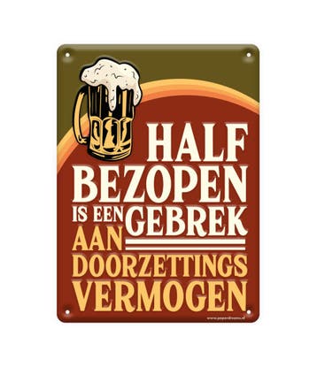 Metalen Bord Hald Bezopen, Verzenden, Nieuw