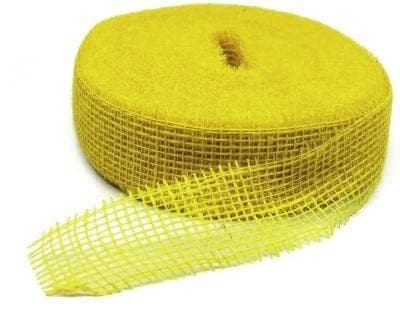 Jute band Geel 5 cm rol 40 meter, Hobby en Vrije tijd, Knutselen, Nieuw