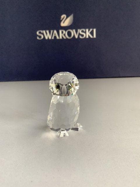 Beeldje - Swarovski - Uiltje en Uil mini - 188386 en 010014, Antiquités & Art, Curiosités & Brocante