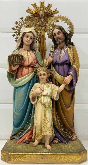 Olot - sculptuur, Sagrada Familia y Espíritu Santo - 56 cm -, Antiek en Kunst