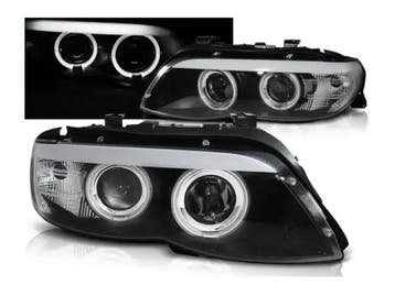 Xenon Angel Eyes koplampen Black geschikt voor BMW X5 E53, Verzenden