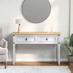 vidaXL Bijzettafel Corona Wit 115 x 46 x 73 cm Massief, Huis en Inrichting, Tafels | Bijzettafels, Verzenden, Nieuw