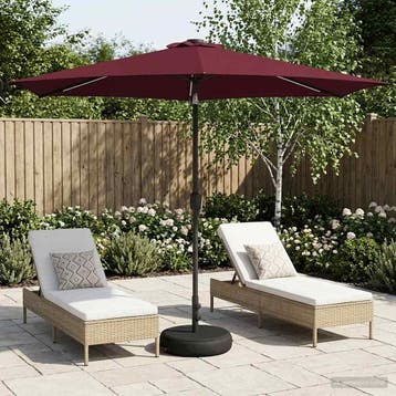 vidaXL Tuinhaard met LED-verlichting en basis 300 x 300 cm, Verzenden