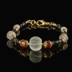 Oud-Romeins Pendant, Bracelet, met Romeinse carneool en