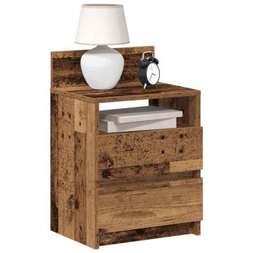 vidaXL Nachtkastjes 2 st met 2 lades 40x33x60 cm oud, Verzenden, Nieuw