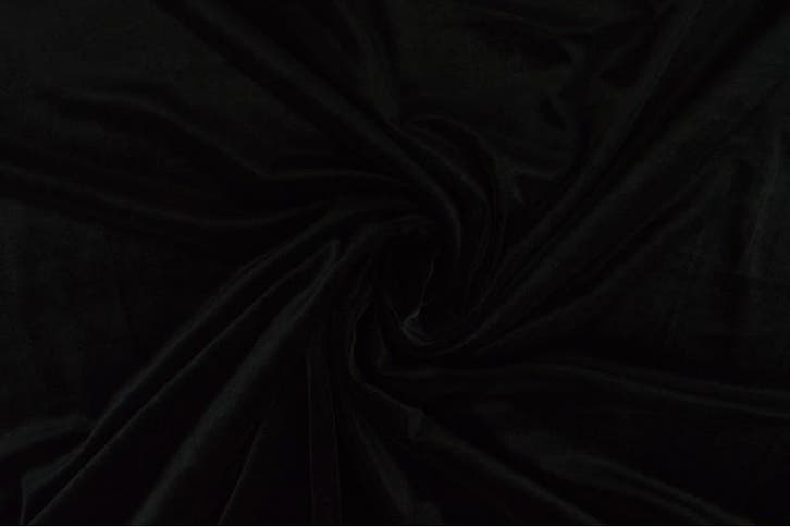 10 meter stretch fluweel - Zwart, Hobby en Vrije tijd, Stoffen en Lappen, 120 cm of meer, 200 cm of meer, Zwart, Nieuw, Polyester