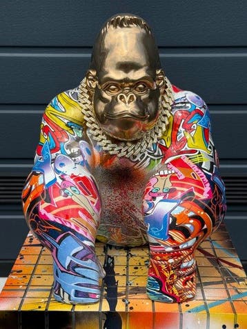 Daluxe Art - 1999 • CC Gorilla Display – 65 cm, Antiquités & Art
