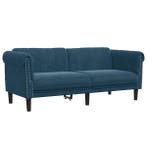 2-zitsbank fluweel blauw | Retour Deal | 48% Korting!, Huis en Inrichting, Verzenden, Nieuw, Tweepersoons, Modern