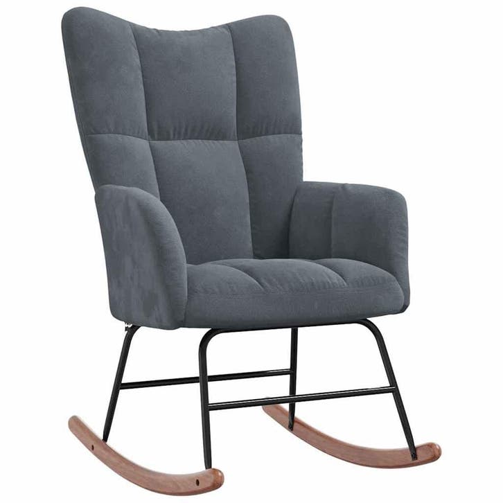 Fluweel Schommelstoel | Tweede kansje | OP = OP, Huis en Inrichting, Fauteuils, 50 tot 75 cm, 75 tot 100 cm, Zo goed als nieuw