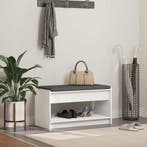 vidaXL Hallenbank Wit 83 x 38 x 45 cm Geengineerd Hout en, Verzenden, Nieuw