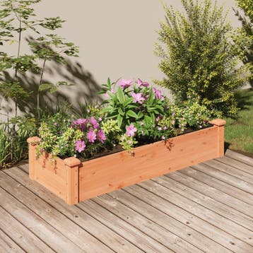 vidaXL Plantenbak verhoogd met voering 120x45x25 cm, Tuin en Terras, Verzenden, Nieuw