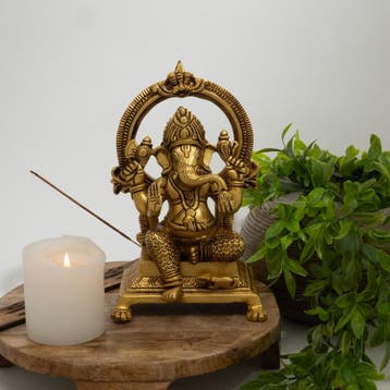 Hoge kwaliteit Ganesha 22 cm Hoog- 13 cm breed Messing 3 kg, Ophalen of Verzenden, Nieuw