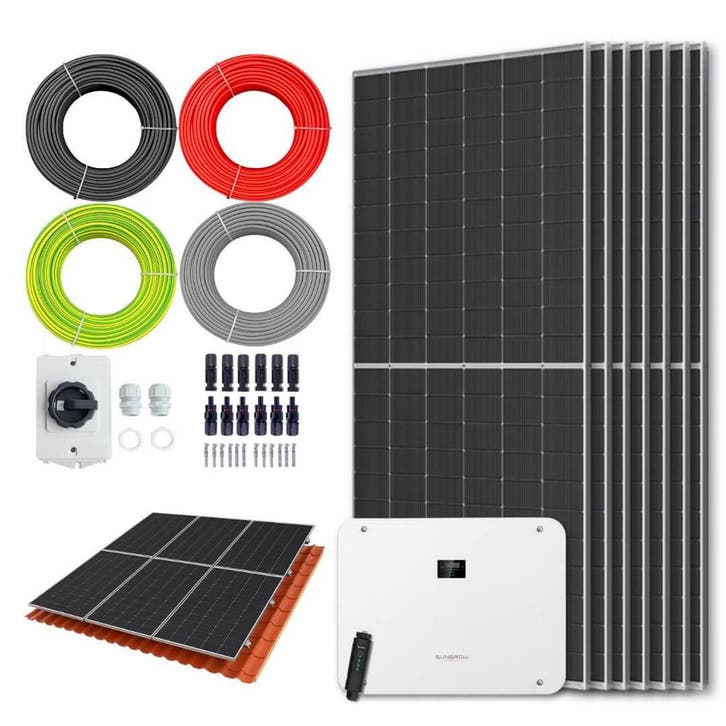 Zonnepanelen pakket voor schuindak - 5.0 kW - 7x 720, Bricolage & Construction, Panneaux solaires & Accessoires, Enlèvement ou Envoi