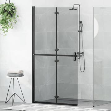 vidaXL Inloopdouche wand Zwart 100 x 6,5 x 190 cm, Verzenden, Nieuw