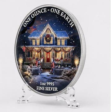 Fiji. 1 Dollar 2022 “Earth – American House Christmas
