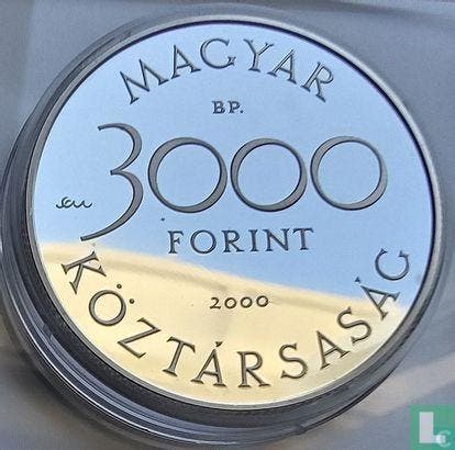 Hongarije 3000 forint 2000 (PROOF) European beaver, Timbres & Monnaies, Monnaies | Europe | Monnaies non-euro, Envoi