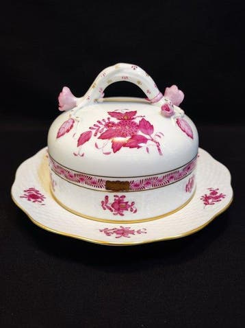 Herend - Boterschotel - Anreiche mit Glocke 19,0x11,5 cm