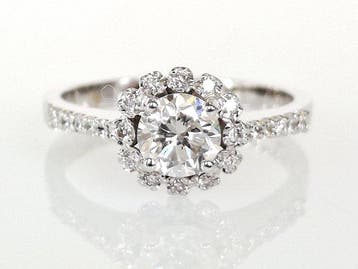 Bague de fiançailles - 18 carats Or blanc - 0.82ct. tw.