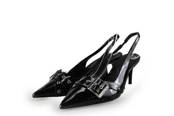 Buffalo Slingbacks in maat 39 Zwart, Kleding | Dames, Verzenden, Zwart, Zo goed als nieuw, Buffalo