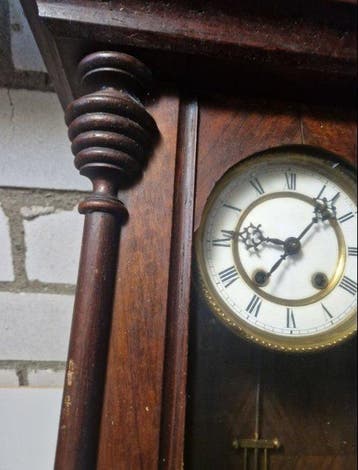 Regulateur - Hout, Messing, Brons - 1950-1960 - Wandklok, Antiquités & Art