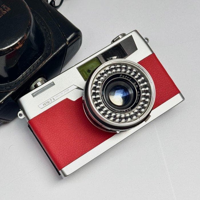 Petri 7S – Red Leather Meetzoeker camera (Zonder, TV, Hi-fi & Vidéo, Appareils photo analogiques