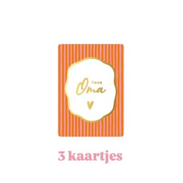 3 kleine kaartjes - Lieve OMA - moederdag - geboorte - kl..., Ophalen of Verzenden, Nieuw