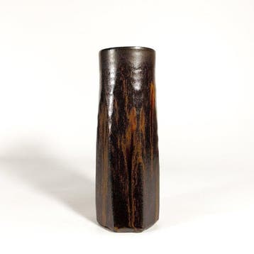 Vase - Grès - Japon - Hana-ire hexagonal de style Seto