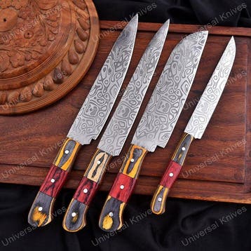 Keukenmes - Chefs knife - Pakka wood en handgemaakt gesmeed