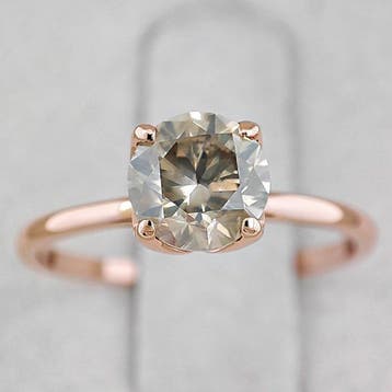 Zonder minimumprijs - Ring - 14 karaat Roségoud - 1.00ct., Nieuw