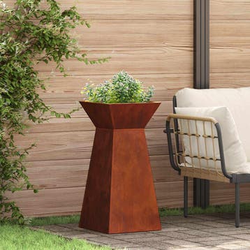 vidaXL Pilarenbak 2 st Roestkleurig 35 x 35 x 73 cm weervast, Verzenden
