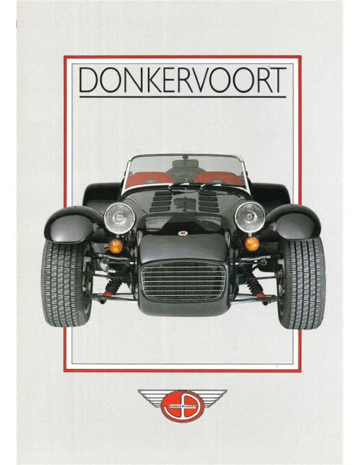 1989 DONKERVOORT S8A BROCHURE ITALIAANS, Livres, Autos | Brochures & Magazines
