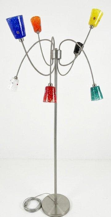 Staande lamp - Glas, Antiquités & Art, Curiosités & Brocante