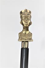 Canne de marche - Nefertiti - bois de laiton