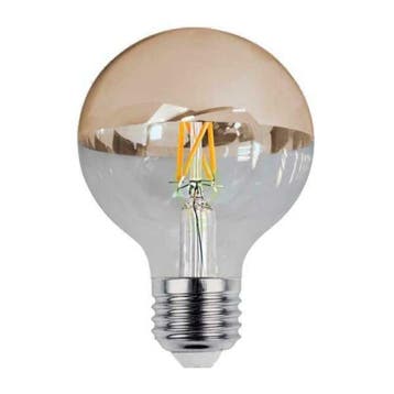 LED kopspiegel Filament lamp 7W Globe G95 Goud Warm wit, Huis en Inrichting, Verzenden, Nieuw, E27 (groot)